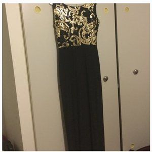 Jasmine sequin top front split maxi dress(like new) worn once.